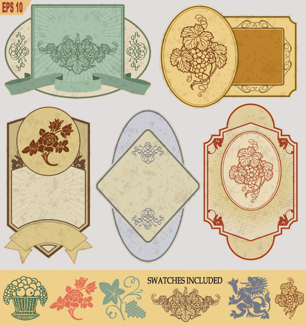 free vector Classical label vector graphic